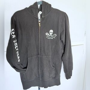Sea Shepherd black Zip-Up Hoodie